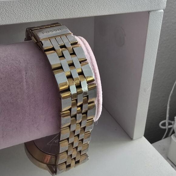 Fossil Q Hybrid Virginia Rose Gold-Tone Stainless Steel Smartwatch FTW1106 - Picture 6 of 8